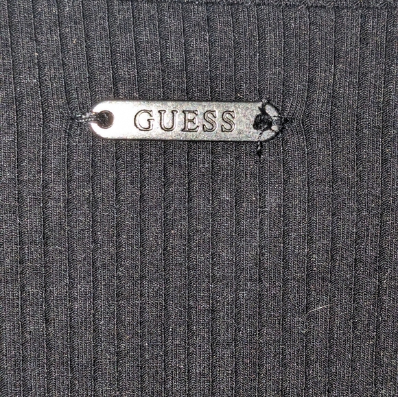 Guess Jet Black Lana long sleeve cutout mini dress size Large - Picture 3 of 3